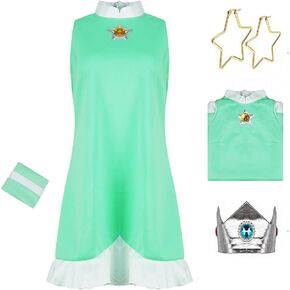 Poboola Women's Halloween Costume Princess Short Sleeve Tennis Sleeveless Cosplay Dress Classic Sport Outfit for Women