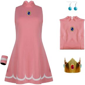 Poboola Women's Halloween Costume Princess Short Sleeve Tennis Sleeveless Cosplay Dress Classic Sport Outfit for Women in Kuwait