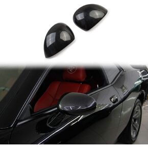 Carbon Fiber Side Mirror Cover Trim Accessories for Dodge Challenger 2008-2023
