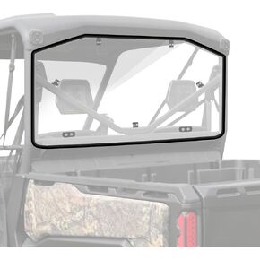 Scratch-Resistant Defender Rear Windshield - StarknightMT UV-Proof Back Window Rear Window Compatible With Can-Am Defender 2016-2024 HD5 HD8 HD10 Max (Clear)
