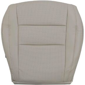 SecosAutoparts Tan Perforated Front Passenger Side Bottom Microfiber Leather Replacement Seat Cover Compatible with Jeep Grand Cherokee 2011 2012 2013 2014 2015 2016