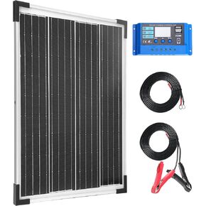 Nicesolar 20W 12V Mono Solar Panel Kit Monocrystalline PV Module System Charger Set for Off-Grid 12 Volt Battery Trickle Charge and Maintain