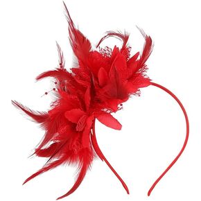 Eforcase Vintage Feather Hair Band 1920s Flapper Headband 20s Flapper Headpieces for Great Gatsby Masquerade Birthday Party