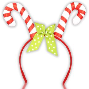Needzo Candy Cane Holiday Headband, Christmas 2024 Party Hair Accessory, One size