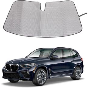 Windshield Sunshade for BMW X5 2019-2023, Front Window Sun Shade, Foldable Reflective Sun Visor, Screen Shield Cover UV Blocker Protector HeatShield