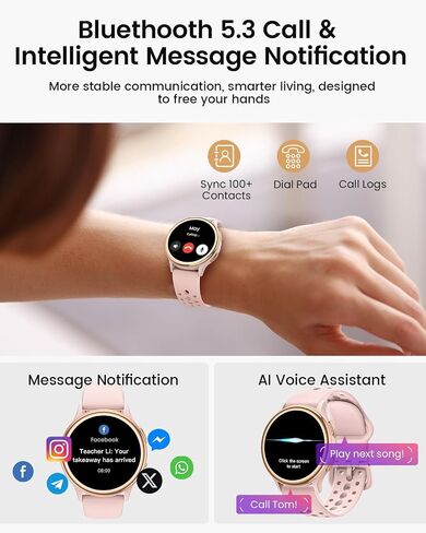 2024 ساعات ذكية للنساء [400+وجه ساعة/مكالمات/صحة أنثى] لهواتف Android وiPhone متوافقة، أجهزة تتبع الأنشطة والساعات الذكية للنساء، ساعات تتبع اللياقة البدنية للنساء أكثر من 70 وضعًا in Saudi Arabia