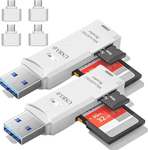 قارئ بطاقة SD مع محول USB من النوع C ومحول Micro USB USB3.0، وقارئ بطاقة هاتف 2 في 1 بسرعة 5 جيجابت في الثانية إلى محول USB، وقارئ بطاقة ذاكرة متوافق مع سلسلة iPhone 15/16 وMacBook Pro/Air 2023 وجهاز Android in Kuwait