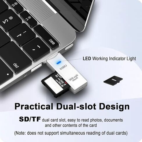 قارئ بطاقة SD مع محول USB من النوع C ومحول Micro USB USB3.0، وقارئ بطاقة هاتف 2 في 1 بسرعة 5 جيجابت في الثانية إلى محول USB، وقارئ بطاقة ذاكرة متوافق مع سلسلة iPhone 15/16 وMacBook Pro/Air 2023 وجهاز Android in Kuwait