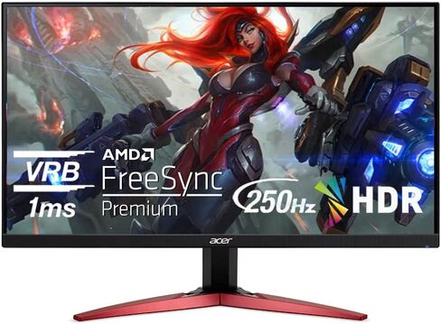 شاشة Acer Nitro 24.5 بوصة Full HD 1920 x 1080 PC Gaming IPS | AMD FreeSync Premium | تحديث 180 هرتز | 1 مللي ثانية (VRB) | دعم HDR10 | 99% sRGB | 1 × منفذ عرض 1.2 و2 × HDMI 2.0 | KG251Q M3biip in Saudi Arabia