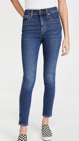 Madewell womens 10'' High-rise Skinny Jeans in Wendover Wash: Tencel™ Denim Edition in Saudi Arabia