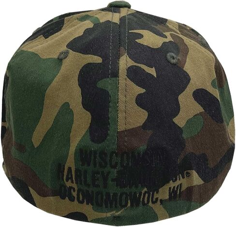 Harley-Davidson Men's Find Me B&S Logo Stretch Fit Baseball Cap - Camo Pattern in Kuwait