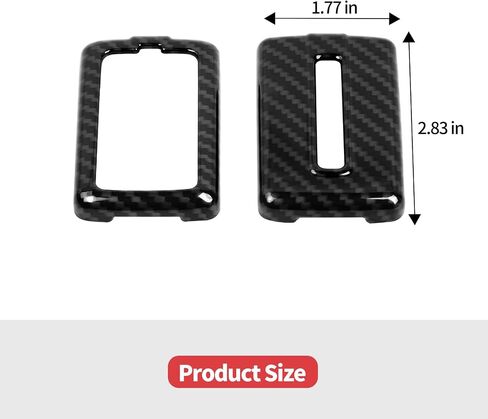 غطاء Jimen for Grand Cherokee Key Fob، حافظة مفاتيح ABS Key Fob متوافقة مع Jeep Grand Cherokee 2021-2024 (ألياف الكربون) in Kuwait