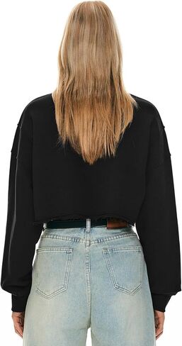 Orolay Women's Half Zip Crop Sweatshirt Long Sleeves Casual Pullover Stand Collar Fashion Outfits in Saudi Arabia