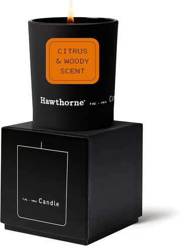 Hawthorne Fresh & Aquatic Cologne-Scented Candle. Breezy Like A Cool Gin Cocktail Out at Sea. Notes of Juniper, Pear, Sea Salt, and Cedar. Soy Blend Wax, 7 Oz., About 50 Hours of Burn Time. in Saudi Arabia