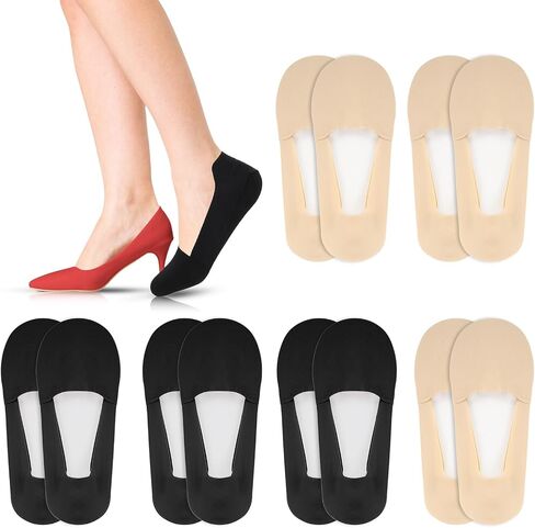 Molain No Show Socks Womens 6 Pairs Low Cut Liner Non Slip Socks for Women Size 5-12 Footies Invisible Socks in Saudi Arabia