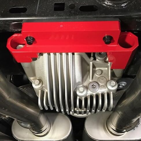 Billet Rear Differential Brace Compatible with 2015-2023 Dodge Charger Challenger/Chrysler 300 SRT Hellcat Scat Redeye (Red) in Saudi Arabia