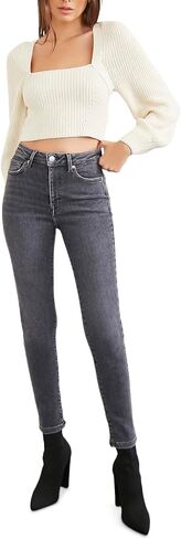Forever 21 Women's Rib-Knit Cropped Sweater in Kuwait