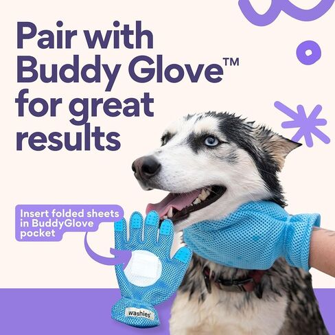 Dog Shampoo Sheets, 2X Washes Than Liquid Dog Bathing Supplies, Water Activated Puppy Shampoo & Dog Bath Supplies, Poodle Shampoo for Dog Bath, Dog Shampoo for Smelly Dogs (Lavender 30ct) in Saudi Arabia