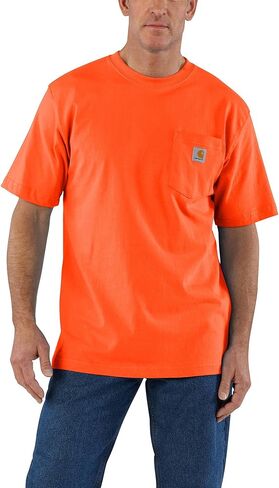 Carhartt Men's Loose Fit Heavyweight Short-Sleeve Pocket T-Shirt K87 - Brite Lime, 3X-Large Tall US in Kuwait