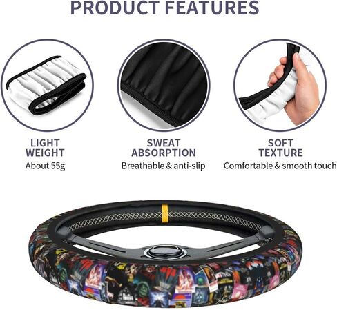 This is My Horror Movie Steering Wheel Cover Women Men Protective Case Anti-Slip Neoprene Car Accessories Interior Fit Auto, Trucks, SUV, Van 15 Inch, one size in Saudi Arabia