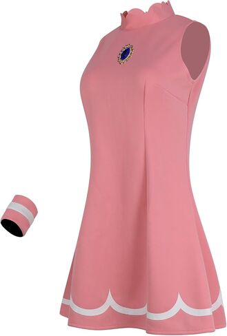 Poboola Women's Halloween Costume Princess Short Sleeve Tennis Sleeveless Cosplay Dress Classic Sport Outfit for Women in Kuwait