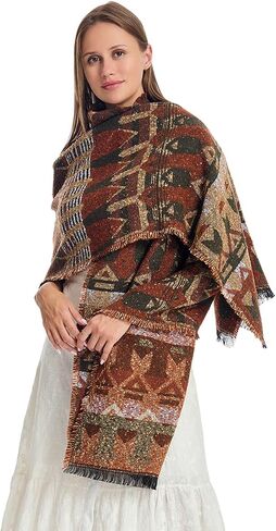 Scarf Women Stylish Open Front Cape with Exquisite Tassels - Fluffy & Comfortable Shawl Wrap for Elegant Outfits in Saudi Arabia