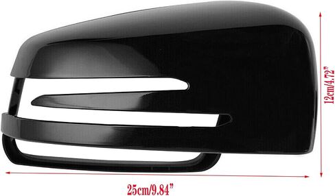 Gloss Black Side Rearview Wing Mirror Cover Cap Compatible with Mercedes W176 W204 C204 W212 W211 W246 C117 in Saudi Arabia