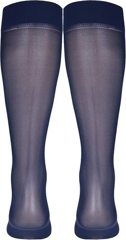 NuVein Sheer Compression Stockings for Women, 8-15 mmHg Support, Light Denier, Knee High, Closed Toe, Black, 2X-Large in Kuwait