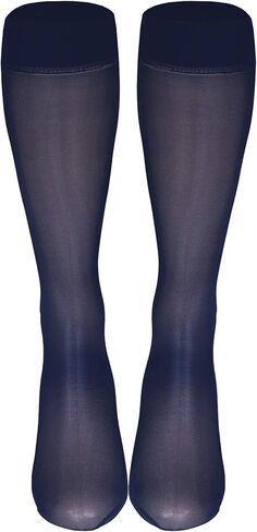 NuVein Sheer Compression Stockings for Women, 8-15 mmHg Support, Light Denier, Knee High, Closed Toe, Black, 2X-Large in Kuwait