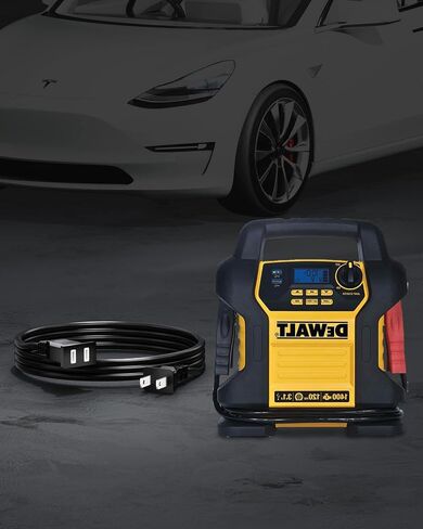 WUKUR Power Cord for Dewalt DXAEJ14 1400 Peak Amp Car Jump Starter DXAEPS2 Professional 12V Power Supply Car Power Source Station Power Cord 4.9FT Black in Saudi Arabia