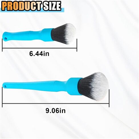 2PCS Ultra-Soft Car Detailing Brush Set - No Scratch Car Interior Cleaning Brushes with Soft Brush Head & Comfortable Grip - Clean Exterior, Interior Dash Panels Emblems Infotainment Screen (Blue) in Saudi Arabia