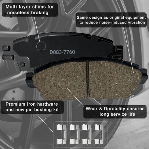 Rear Ceramic Brake Pads for Buick Enclave Rainier for Chevrolet Colorado for Chevrolet Trailblazer for Acadia for Saturn Outlook in Saudi Arabia