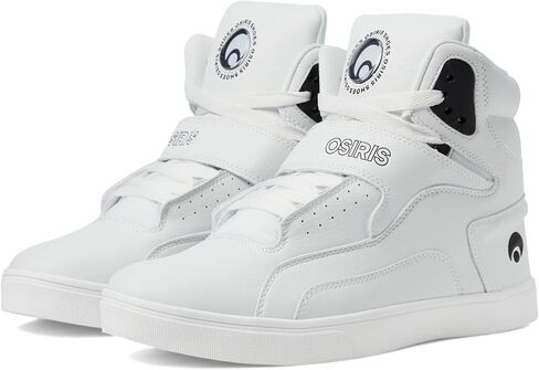 Osiris® Rize Ultra Walking Shoes for Men – Synthetic Upper – Textile Construction – Crew Height – Round Toe White/Black/White 9 D - Medium in Saudi Arabia