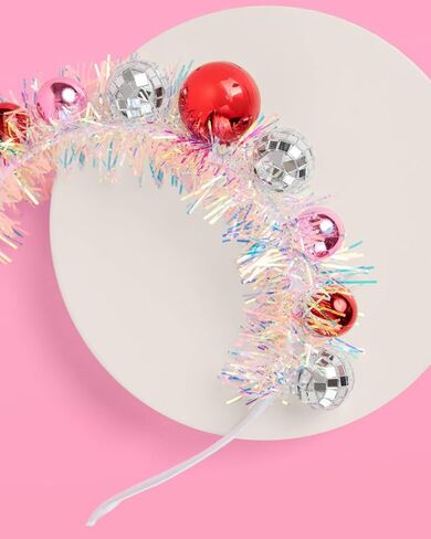 xo، عصابة رأس زينة عيد الميلاد من فيتي - إكسسوار شعر للعطلات، هدية لحفلات عيد الميلاد المجيد، ديكورات حفلات أعياد الميلاد الشتوية in Saudi Arabia