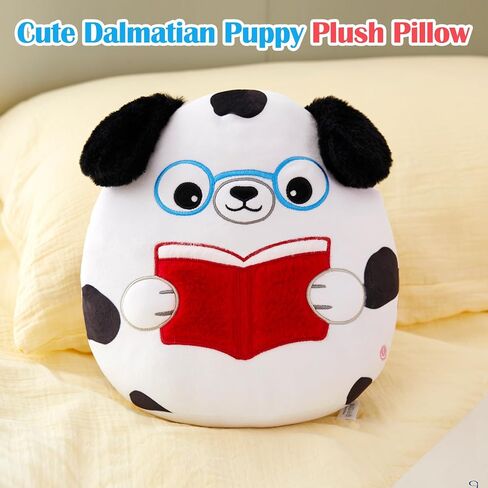 Houwsbaby 12" Light up Reading Spotted Dog Soft Plush Pillow, Creative Glowing Puppy Stuffed Animal Toy,Super Soft Squishy Presents for Kids Boys Girls Festival Birthday Christmas in Kuwait