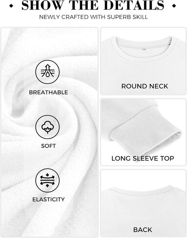 AURUZA Womens Plus Size Long Sleeve Top, Casual Oversized Clothing for Women T-Shirt Loose Tunic Crewneck Sweatshirts Dressy in Saudi Arabia