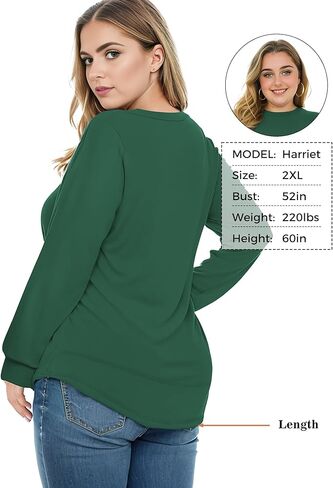 قميص حريمي بأكمام طويلة مقاس كبير من AURUZA، ملابس كاجوال كبيرة الحجم للنساء تي شيرت فضفاض تونيك بياقة دائرية وبلوزات أنيقة in Kuwait