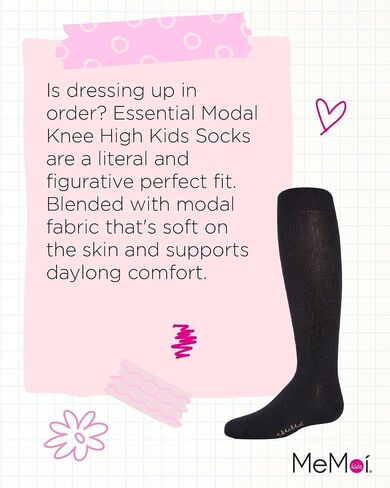 MeMoi Essential Modal Knee High Kids Socks in Saudi Arabia