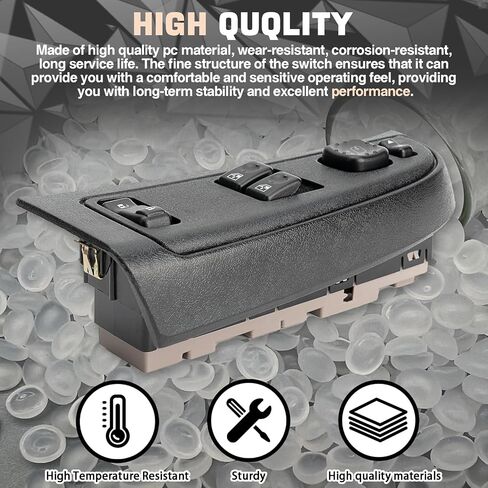 Driver Side Master Power Door Window Control Switch Panel Cover Bezel Assembly Fit Tahoe Yukon XL Avalanche Suburban Cadillac Escalade Hummer H2 2003 2004 2005 2006 Replaces DWS394 15883319 in Saudi Arabia