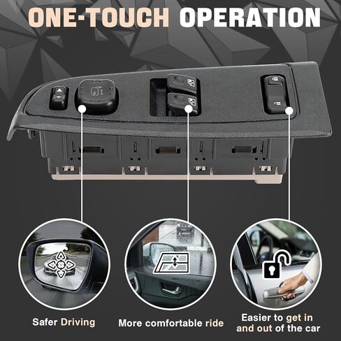 Driver Side Master Power Door Window Control Switch Panel Cover Bezel Assembly Fit Tahoe Yukon XL Avalanche Suburban Cadillac Escalade Hummer H2 2003 2004 2005 2006 Replaces DWS394 15883319 in Saudi Arabia