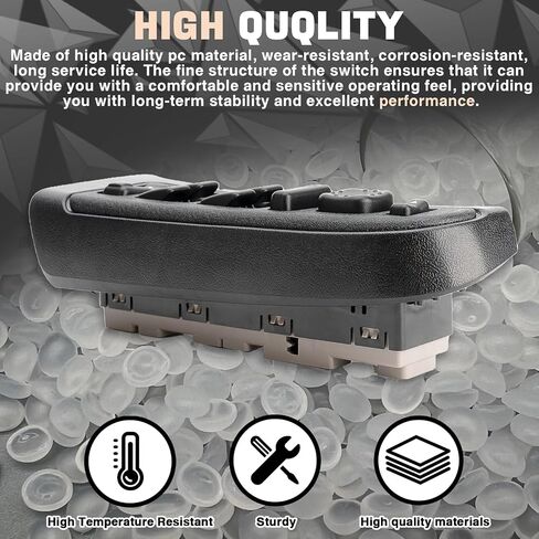 Driver Side Master Power Door Window Control Switch Panel Cover Bezel Assembly Fit Tahoe Yukon XL Avalanche Suburban Cadillac Escalade Hummer H2 2003 2004 2005 2006 Replaces DWS394 15883319 in Saudi Arabia
