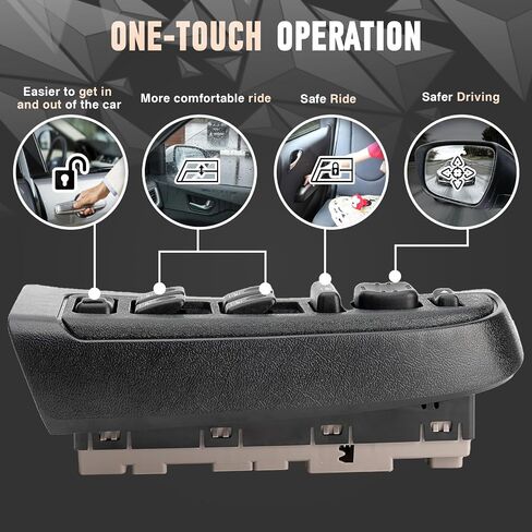 Driver Side Master Power Door Window Control Switch Panel Cover Bezel Assembly Fit Tahoe Yukon XL Avalanche Suburban Cadillac Escalade Hummer H2 2003 2004 2005 2006 Replaces DWS394 15883319 in Saudi Arabia