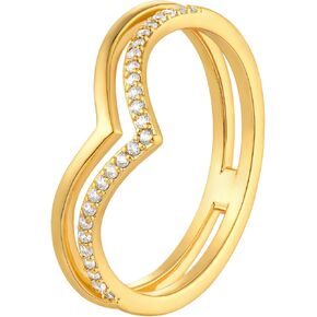 BENEIGE Gold Rings for Women Non Tarnish 14K Gold Plated Rings for Women Classic Stackable Ring Band for Women Jewelry