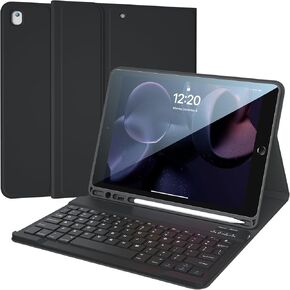 iPad 9th Generation Case with Keyboard 10.2 Inch 2021/2020/2019 Wireless BT Detachable Folio Cover with Pencil Holder for iPad th Gen/8th Gen/7th Gen/iPad Pro 10.5" (Pink)