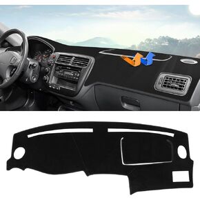 Autorder Dashboard Cover Mat for Honda Civic 1996 1997 1998 1999 2000 Accessories Dash Cover Upgrade Velvet Dash Mat Sunshade Glare UV Rays Protector