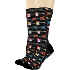 ThisWear Musician Gifts Electric Guitar Socks Music Lover Gifts Guitarist Gifts Rock Socks Novelty Crew Socks