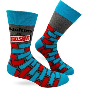 Adulting is Bullsh-t Men's Novelty Crew Socks