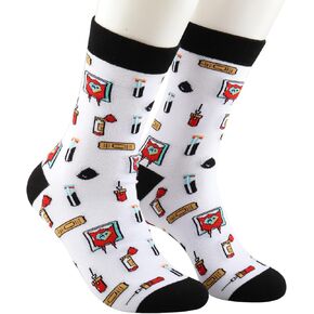 TOBGBE 2 Pairs Phlebotomist Socks Hematologist Gift Phlebotomy Graduation Gift Phlebotomist Appreciation Gift
