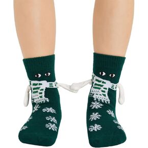 Magnetic Holding Hands Socks Novelty Funny Gift Idea Women Men Couple Socks Christmas Socks