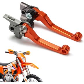 Power Parts Foldable Clutch & Front Brake Lever Set Compatible with KTM Husqvarna 350 450 SX SXR SXF XCF XCFW XCW EXC 125 150 200 250 300 350 500 SX XC EXC XCW SXF XCF EXC (SIX Days) 14-24 (Blue)